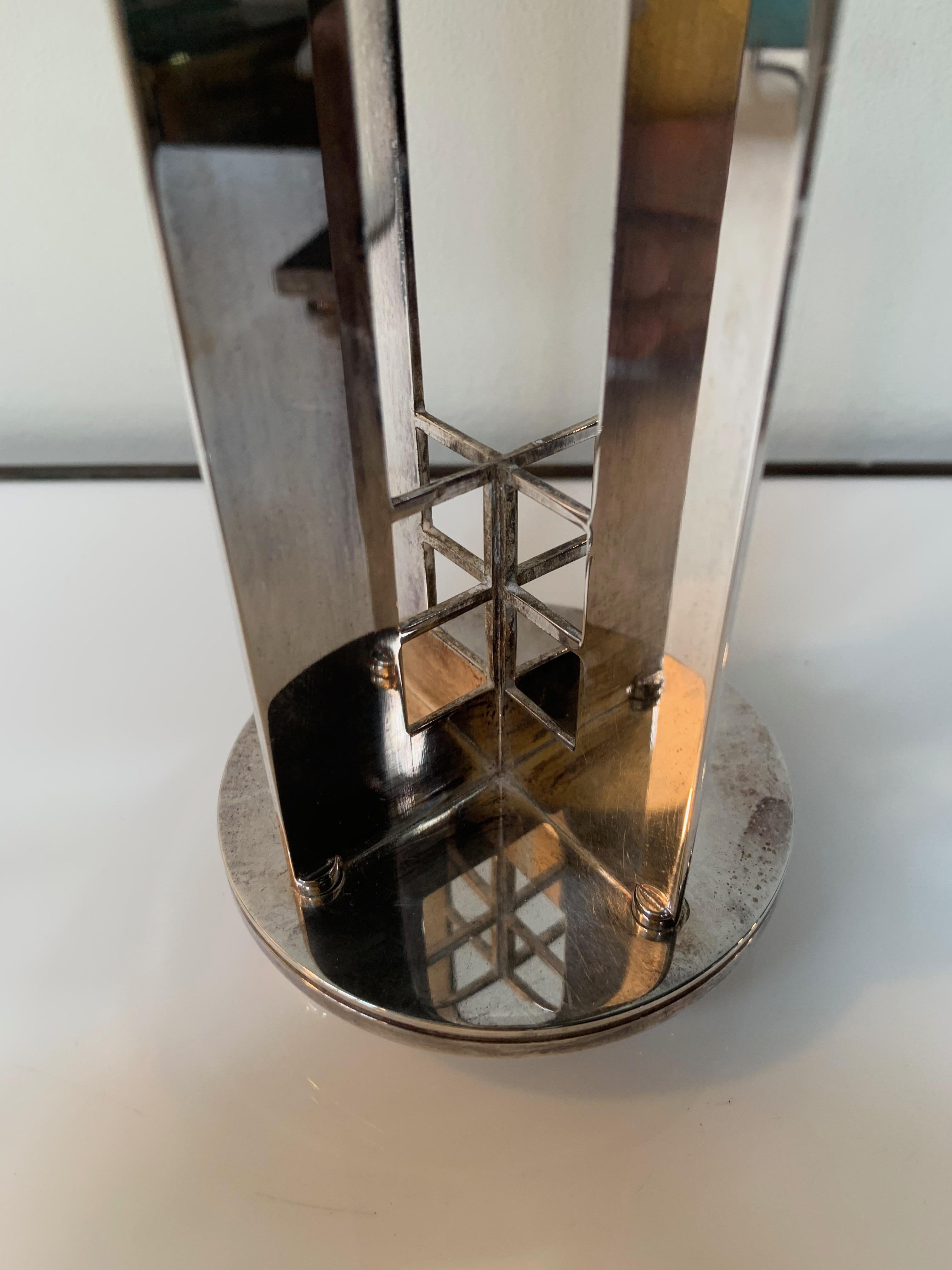 Silver Plate Richard Meier Silver Candleholders Set of Three by Swid Powell Post Modern