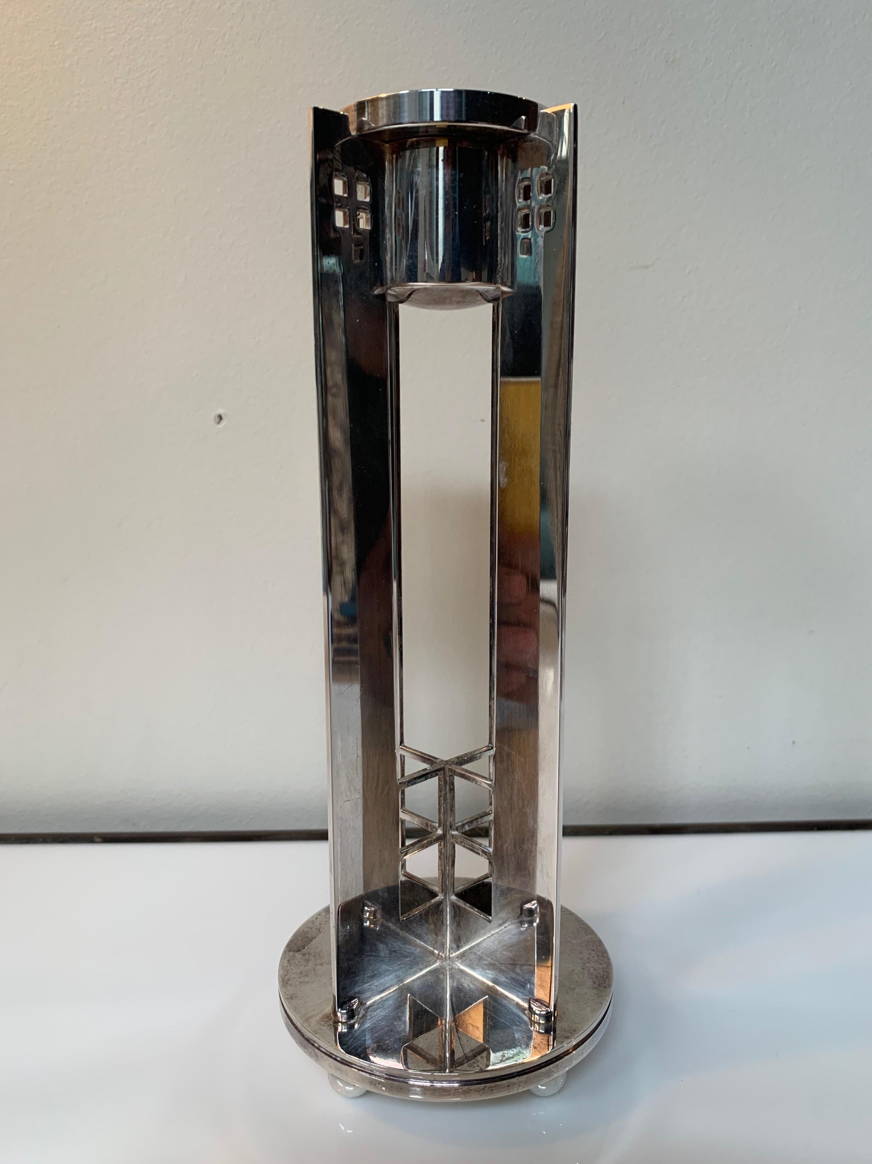 Richard Meier Silver Candleholders Set of Three by Swid Powell Post Modern 2