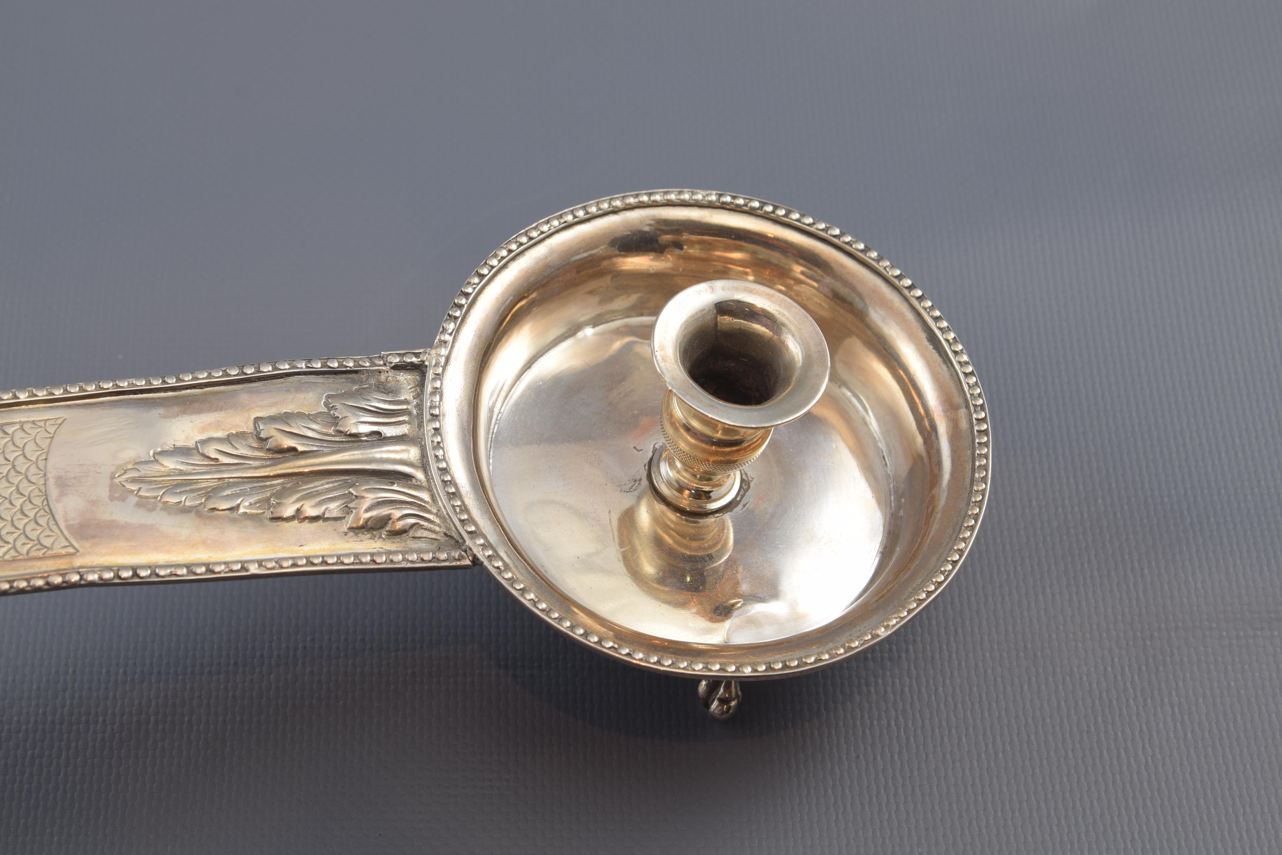Silver Candlestcik or Candle Holder, Francesc P. Arquer, Barcelona, circa 1825 In Good Condition For Sale In Madrid, ES