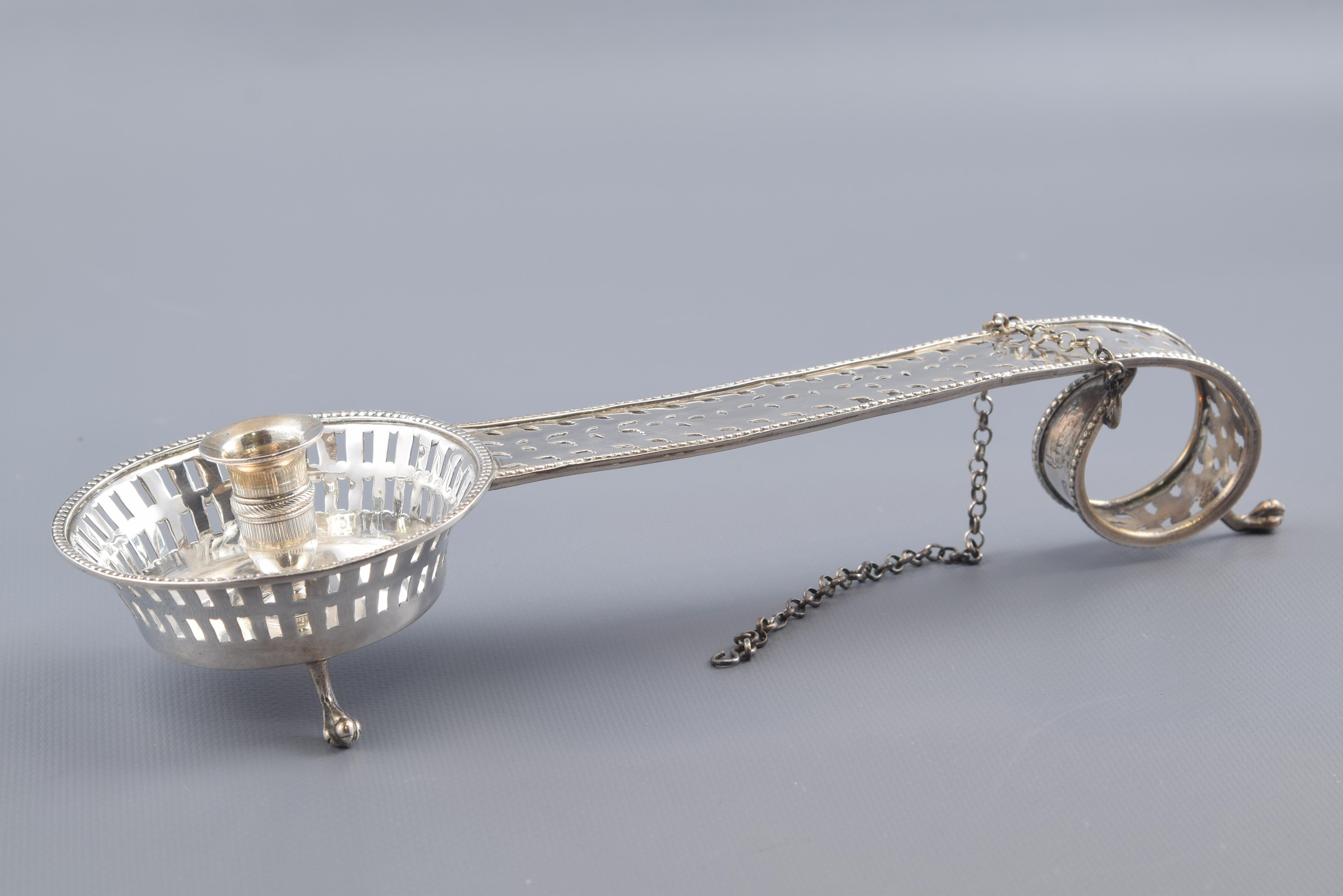 19th Century Silver Candlestcik or Candle Holder, Francesc P. Arquer, Barcelona, circa 1825 For Sale