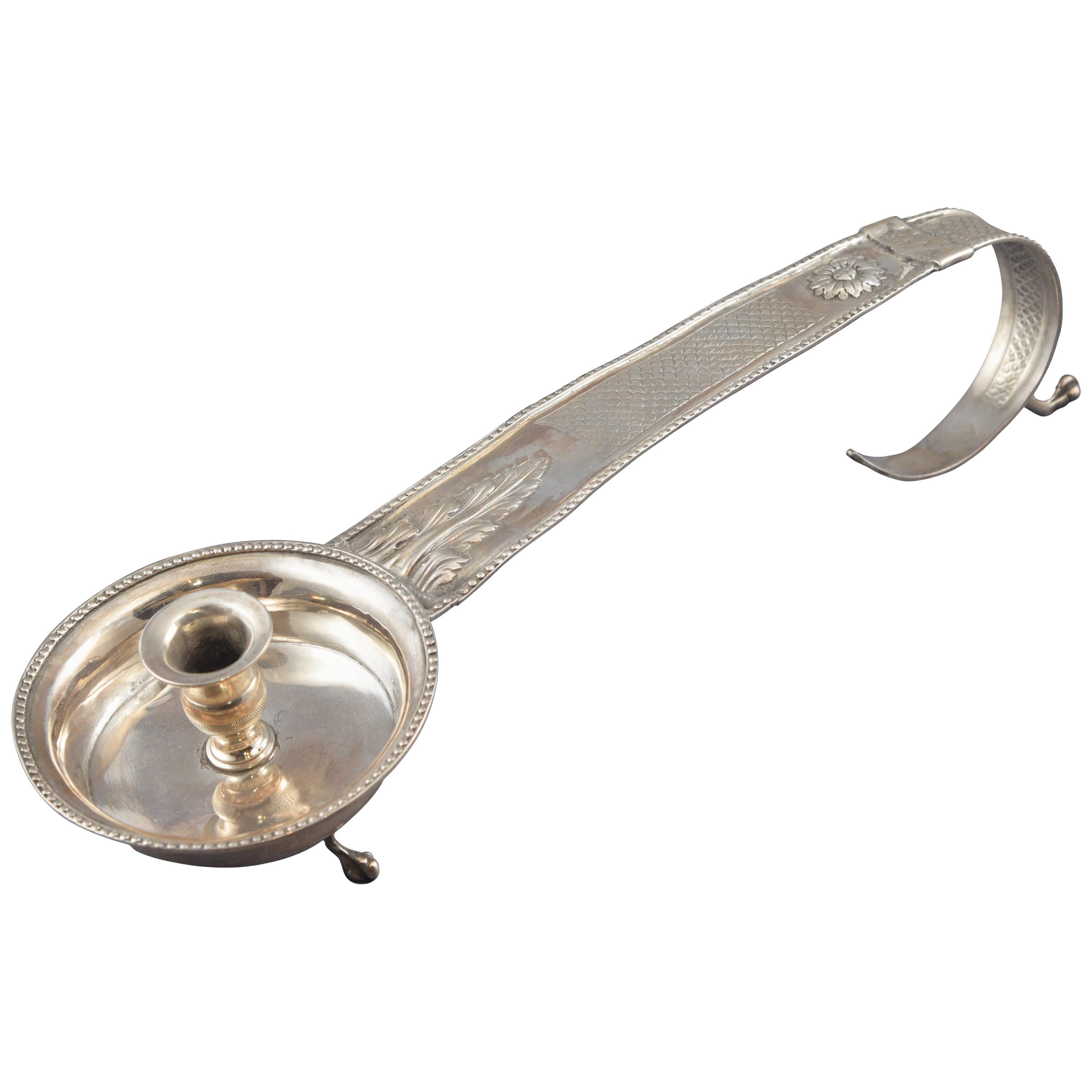 Silver Candlestcik or Candle Holder, Francesc P. Arquer, Barcelona, circa 1825 For Sale