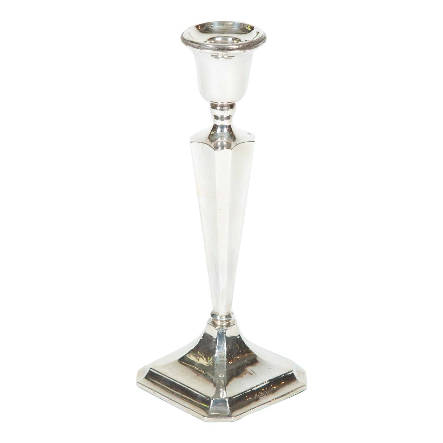 Silberner Silber-Kerzenleuchter mit Chester Marks im Angebot