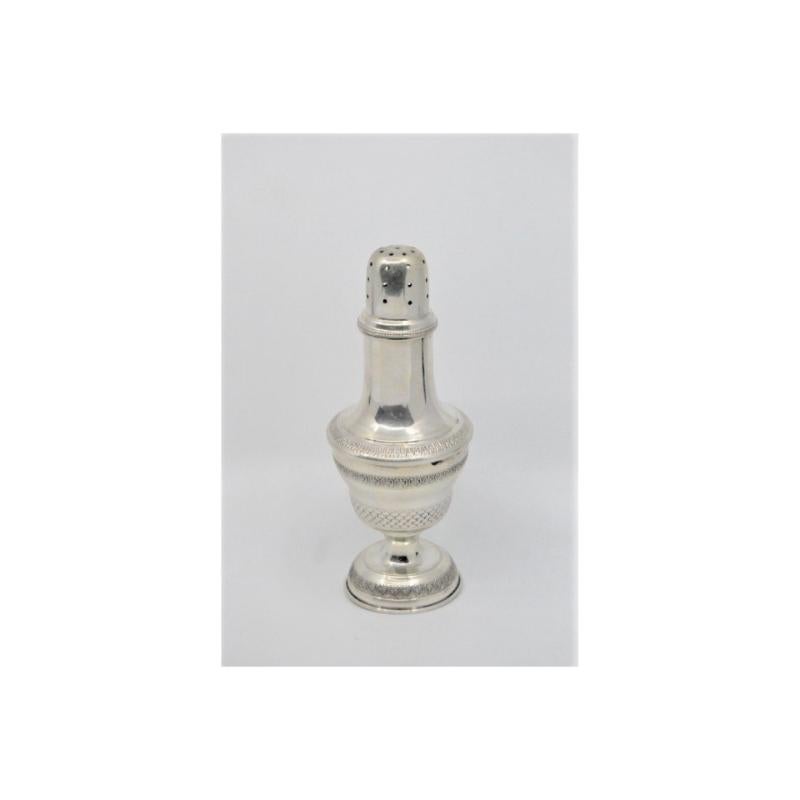 Description: Silver candlestick with friezes around the edges and resting on a circular base. Metal: Silver. Origin: European. Brand: Unknown. Weight: 132.61 grams. Dimensions: 18x5cm. Content: 800/1000. Assay Mark: Absent. Additional information: