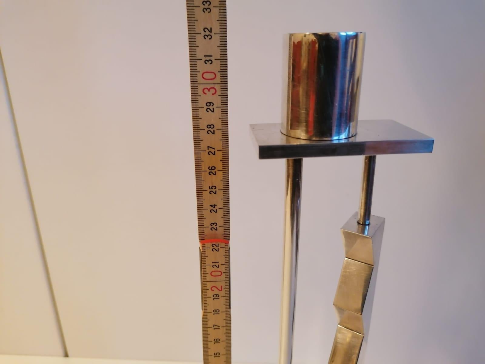 Silver Candlesticks by Ettore Sottsass 4