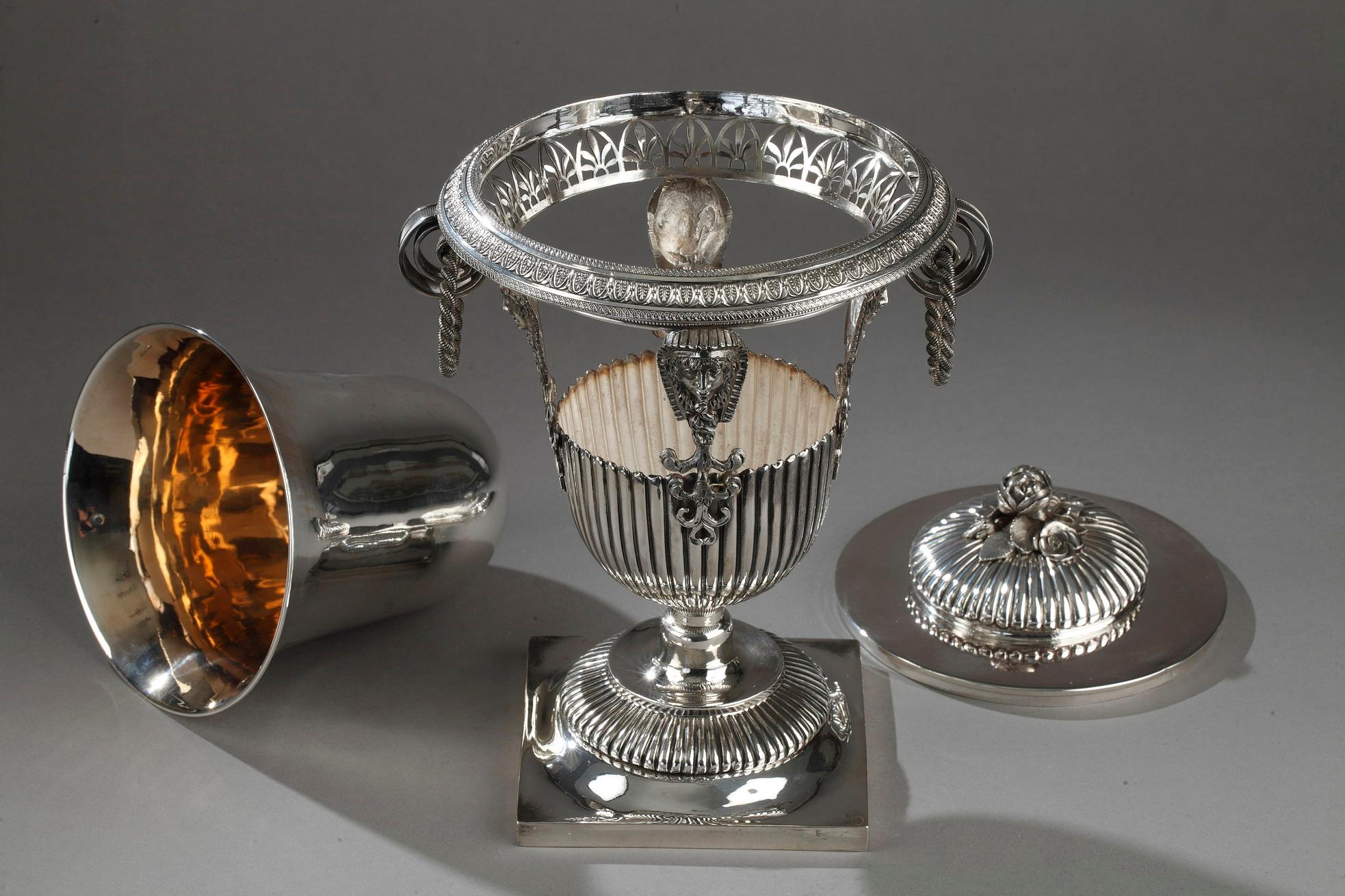 Silver Candy Dish, Egyptian Style, First Empire For Sale 5
