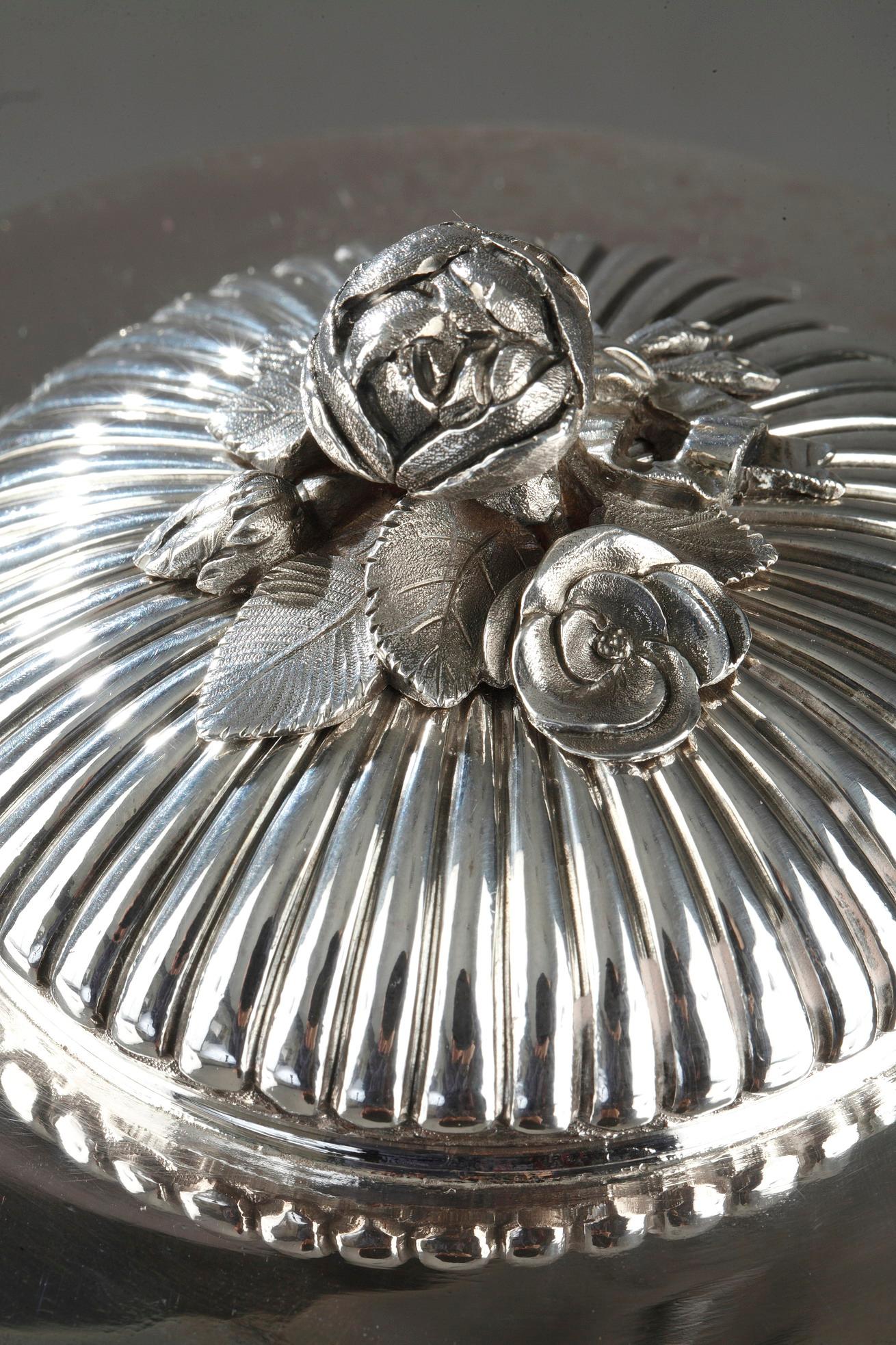 Candy Dish aus Silber im ägyptischen Stil, Erstes Kaiserreich im Angebot 1