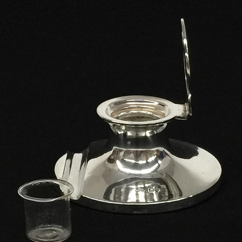 English Silver Capstan Inkwell by Cohen & Charles, Chester, 1908 In Good Condition For Sale In Delft, NL
