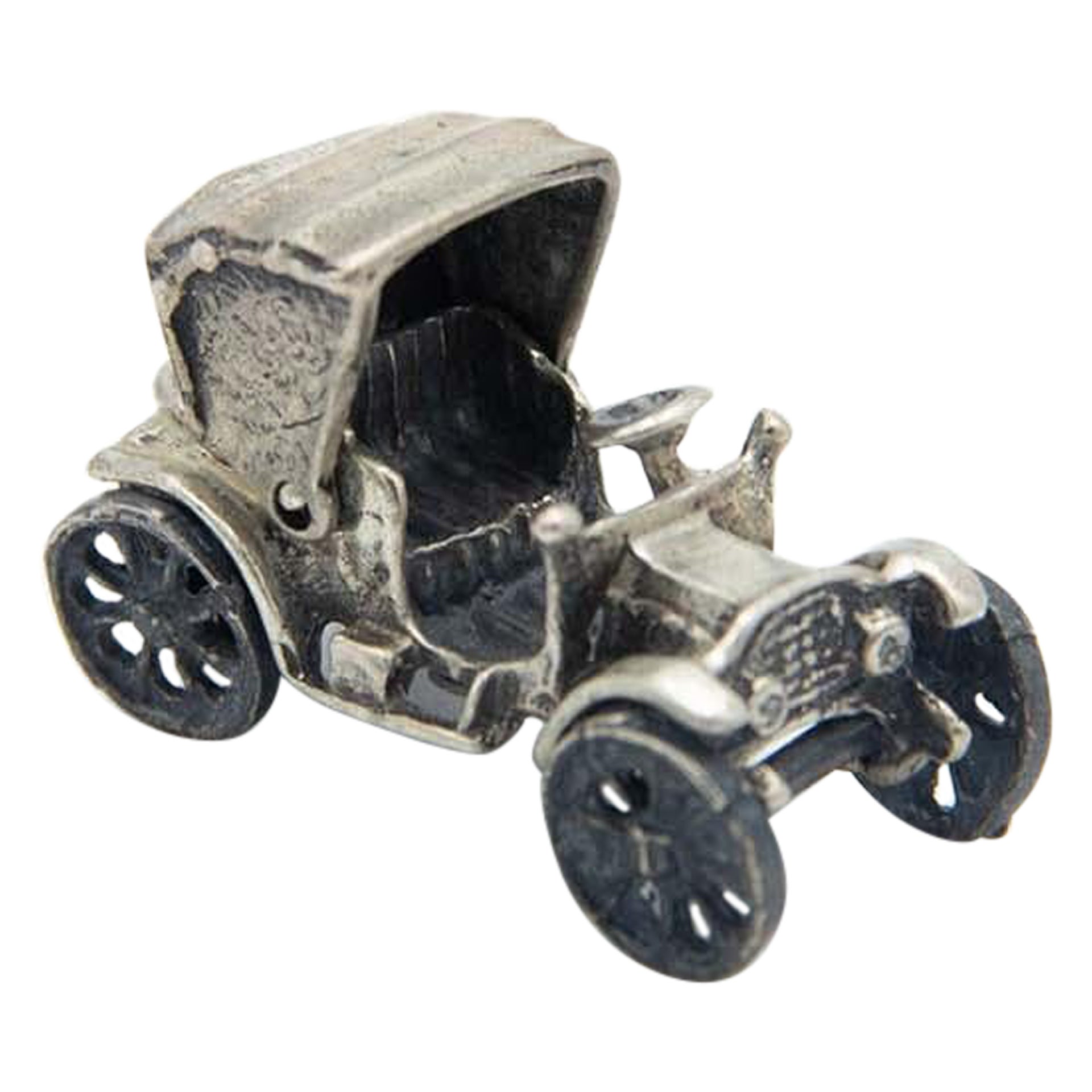 Silver car miniature