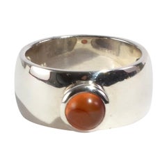 Silver Carnelian Ring