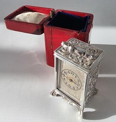 Silver Carriage Clock in Original Case