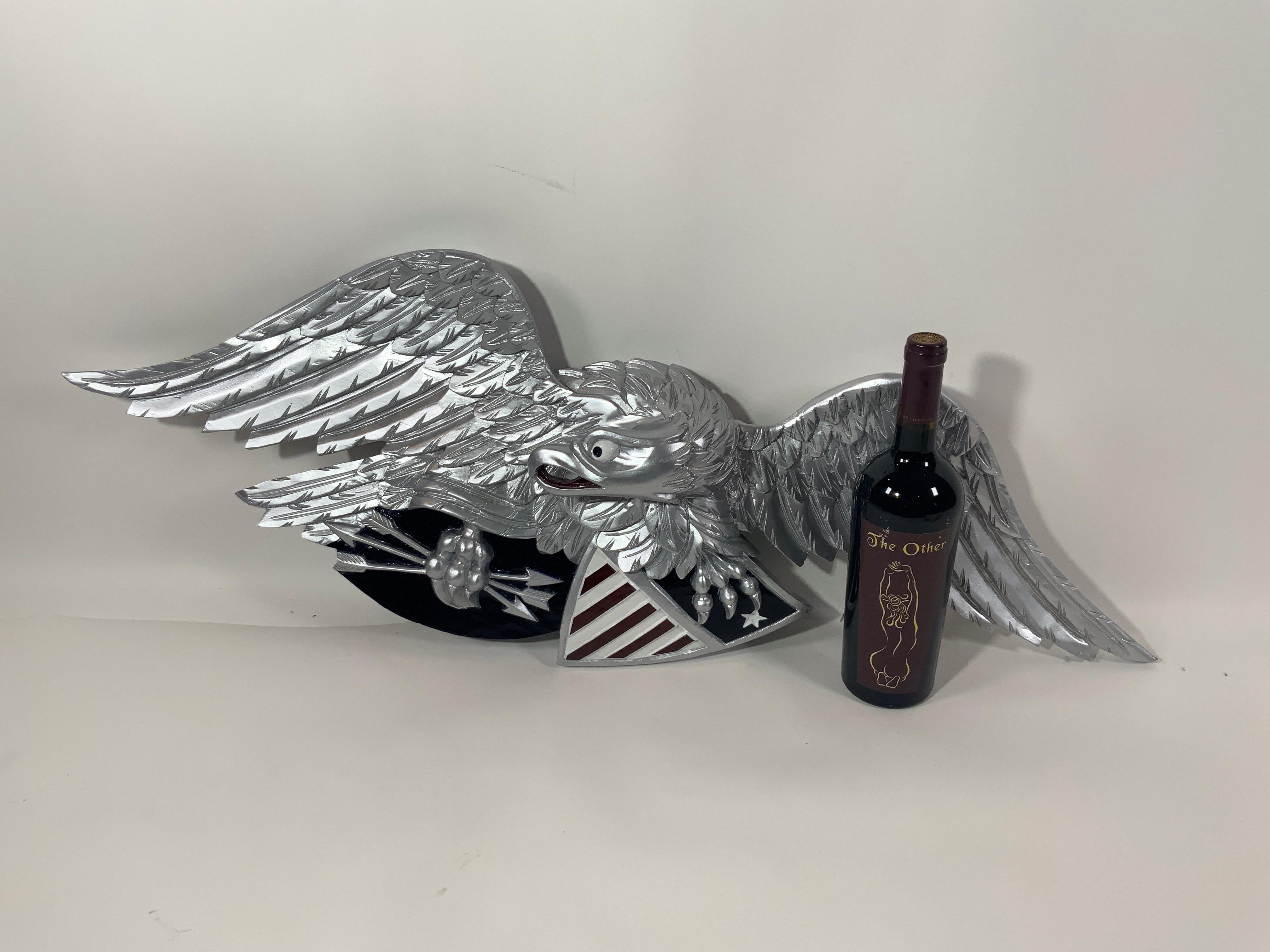 Silver Carved Louisburg Eagle For Sale 8