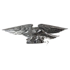 Silver Carved Wood American Eagle