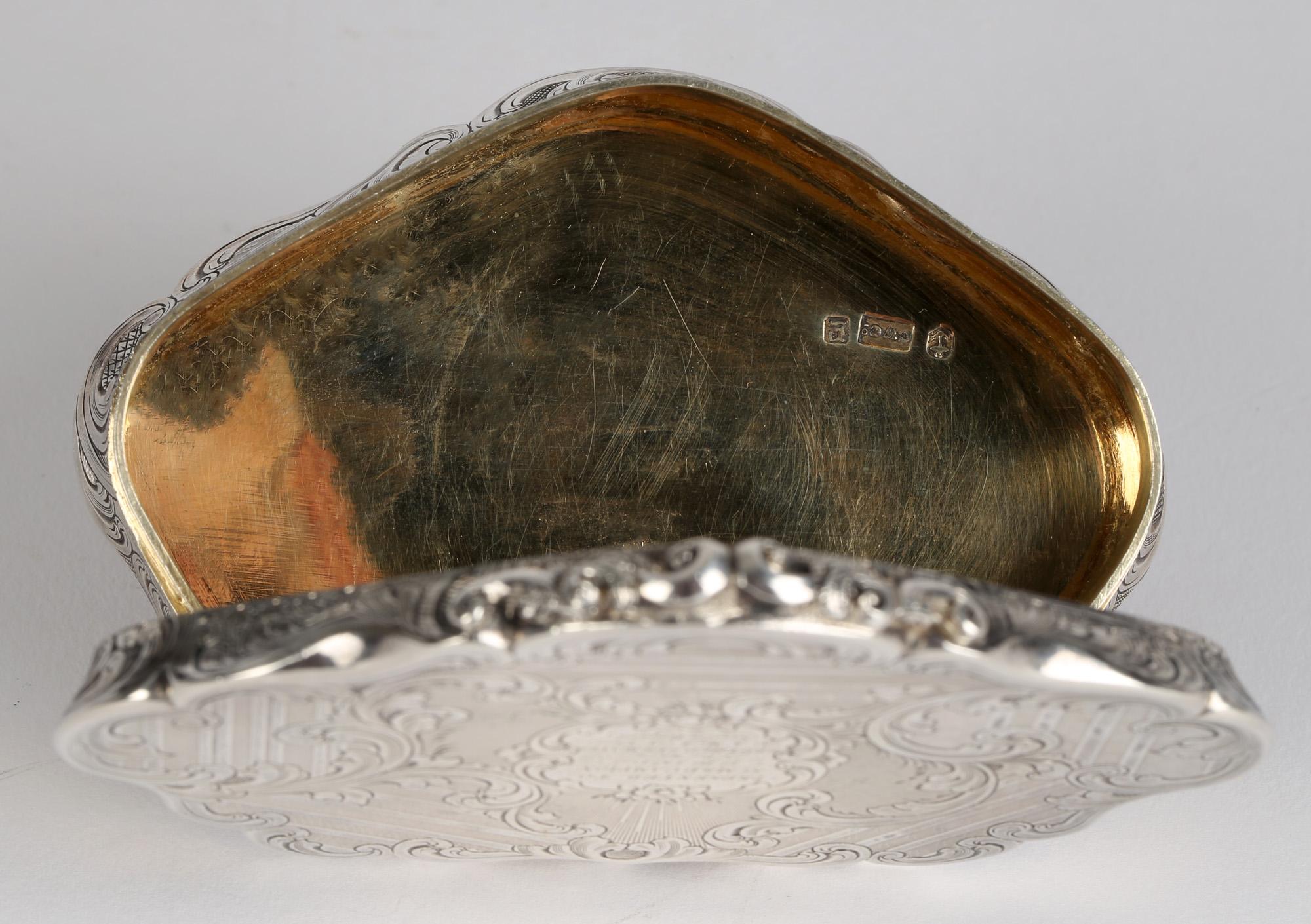 Silberne Schnupftabakdose mit Militärischem Interesse Präsentationsschnupftabak 1847 im Angebot 9