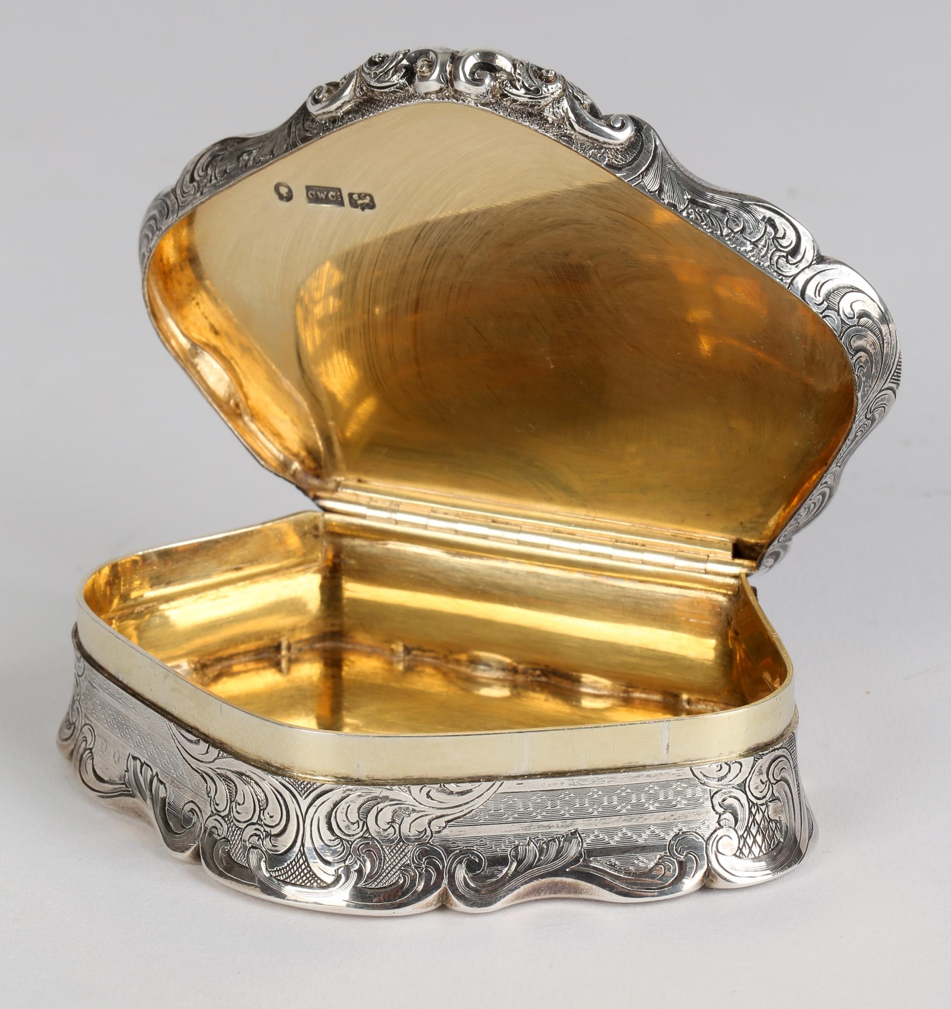 English Silver Cased Military Interest Presentation Snuff Box 1847 For Sale