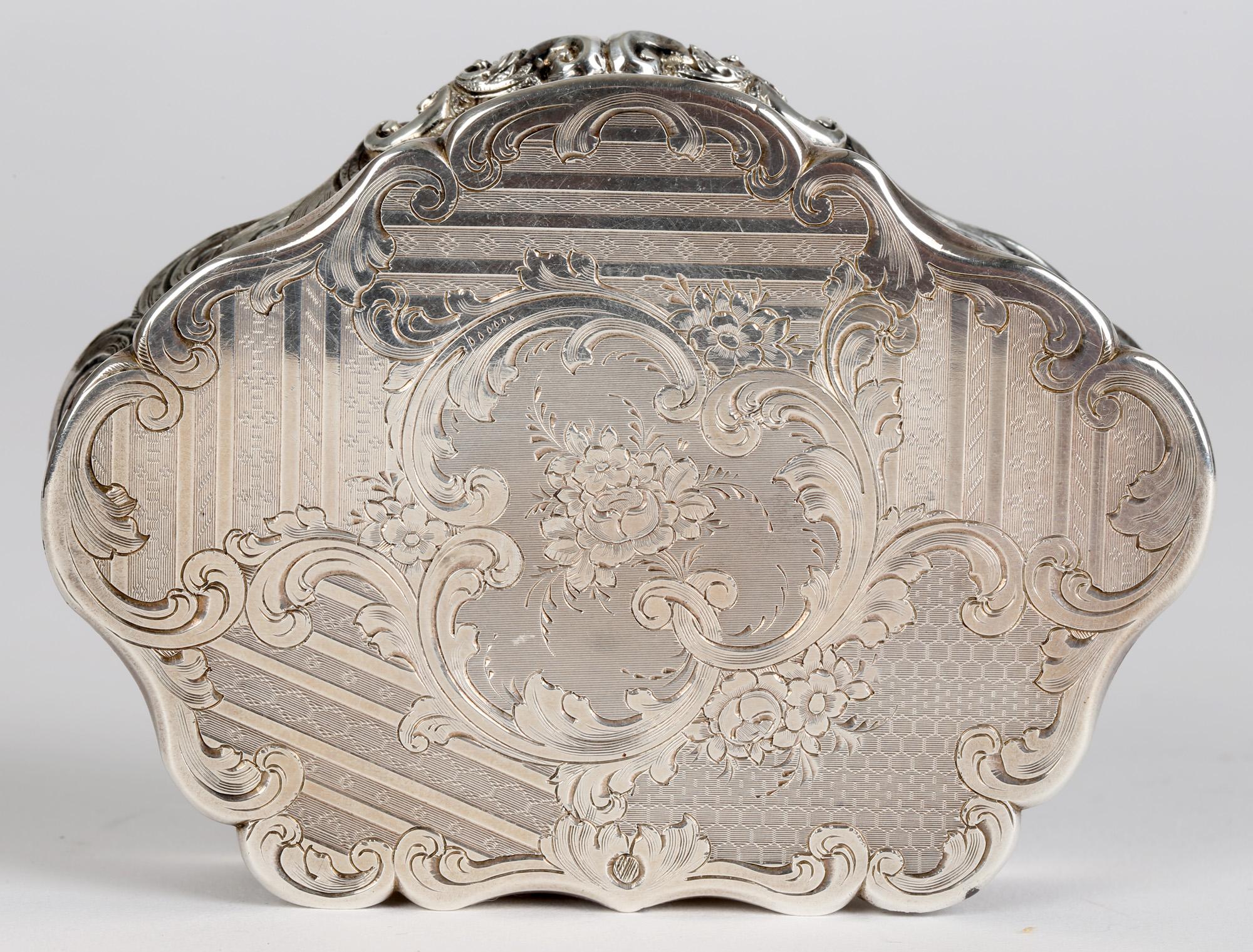 Engraved Silver Cased Military Interest Presentation Snuff Box 1847 For Sale