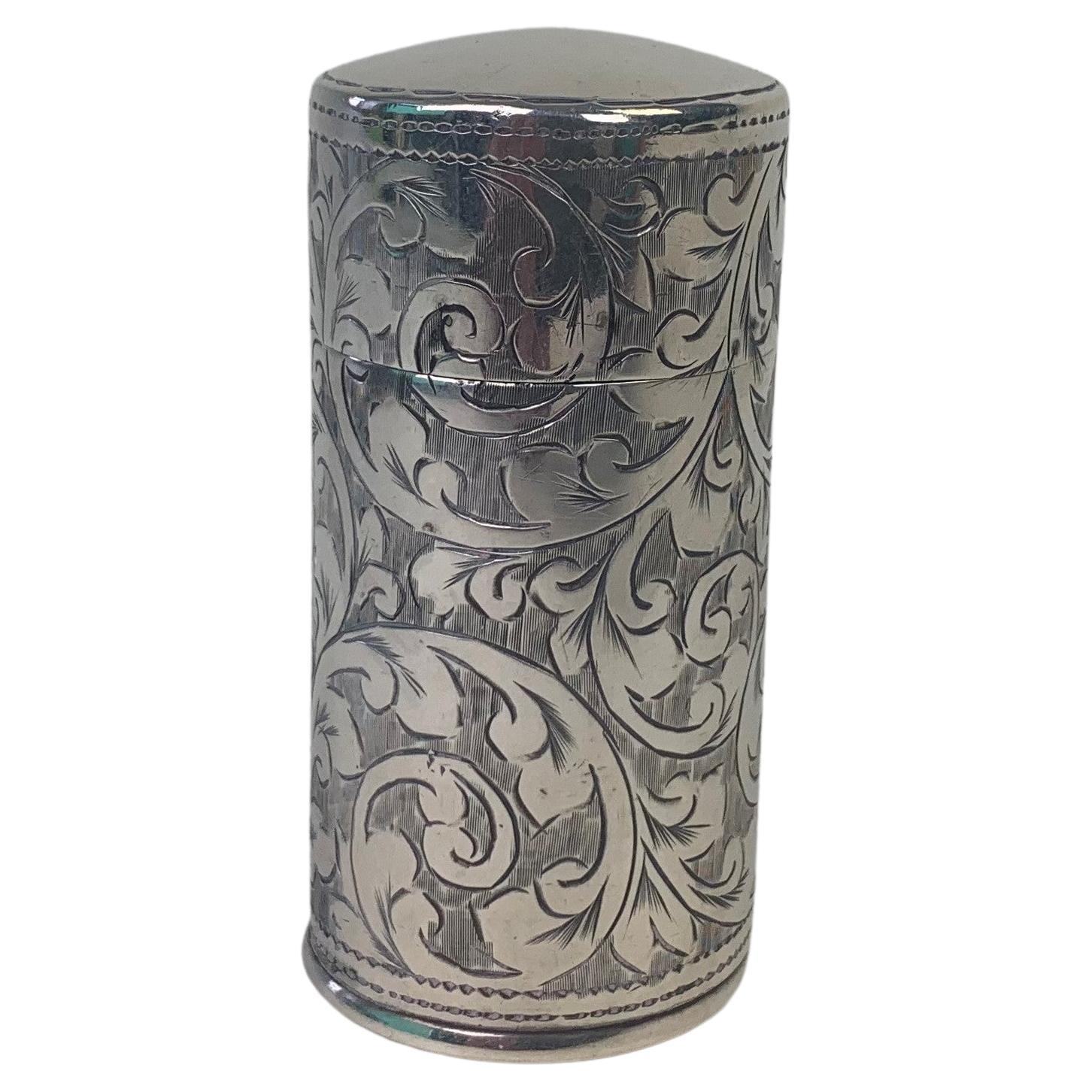 Silver Cased Scent Bottle For Sale