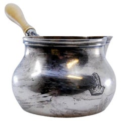 Cocotte en argent avec poignée en os