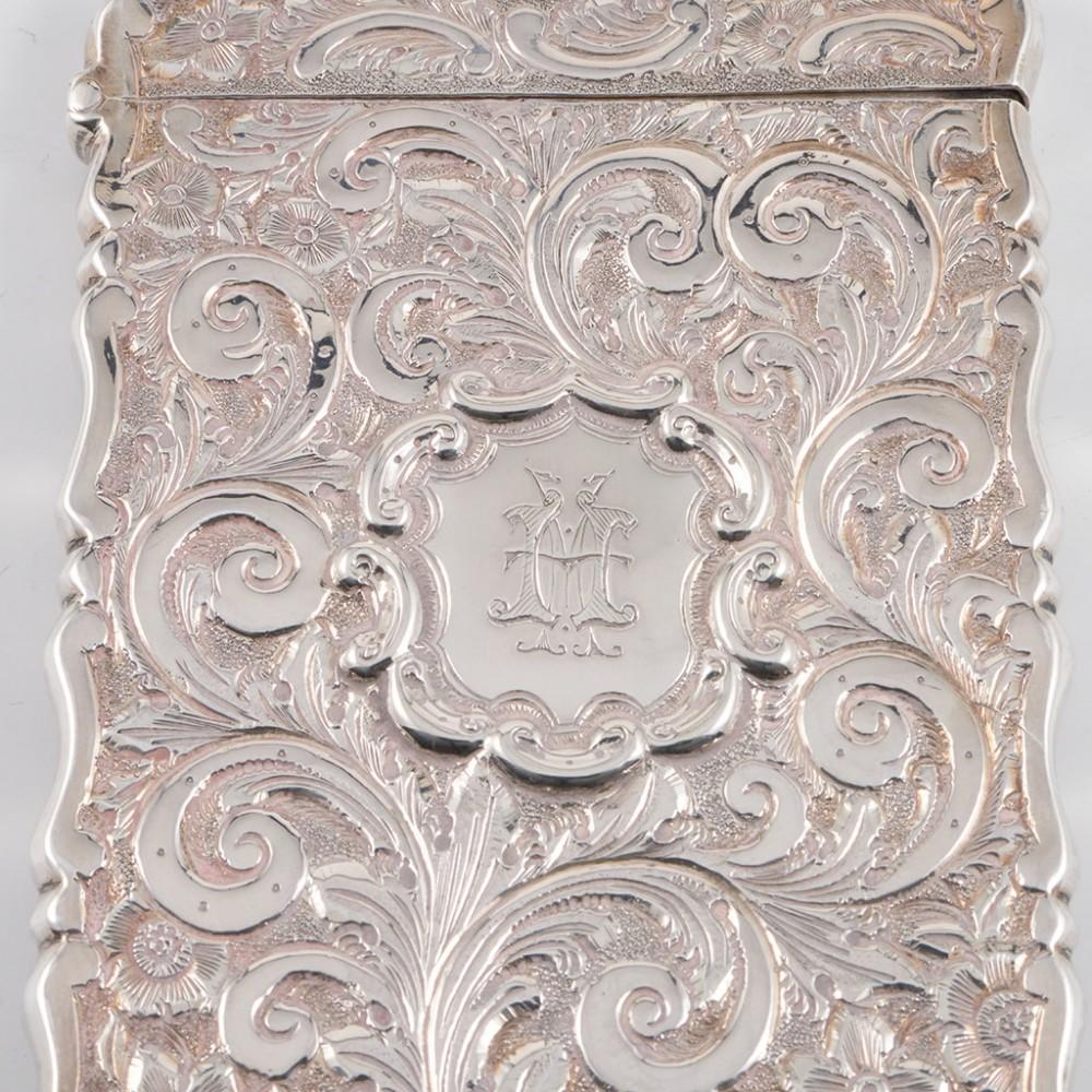 Silver Castle Top Card Case Featuring Windsor Castle 1866 1