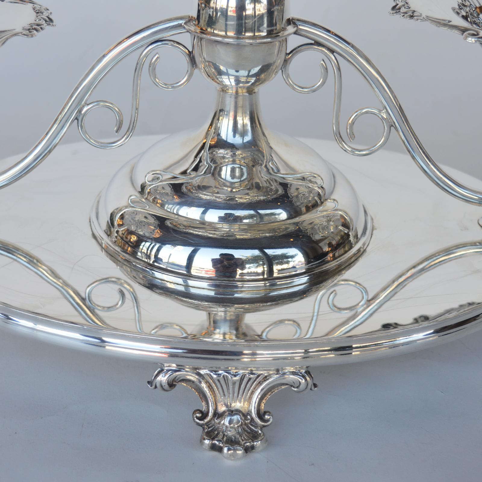 Silver Center Table Set, Late 19th Century For Sale 1