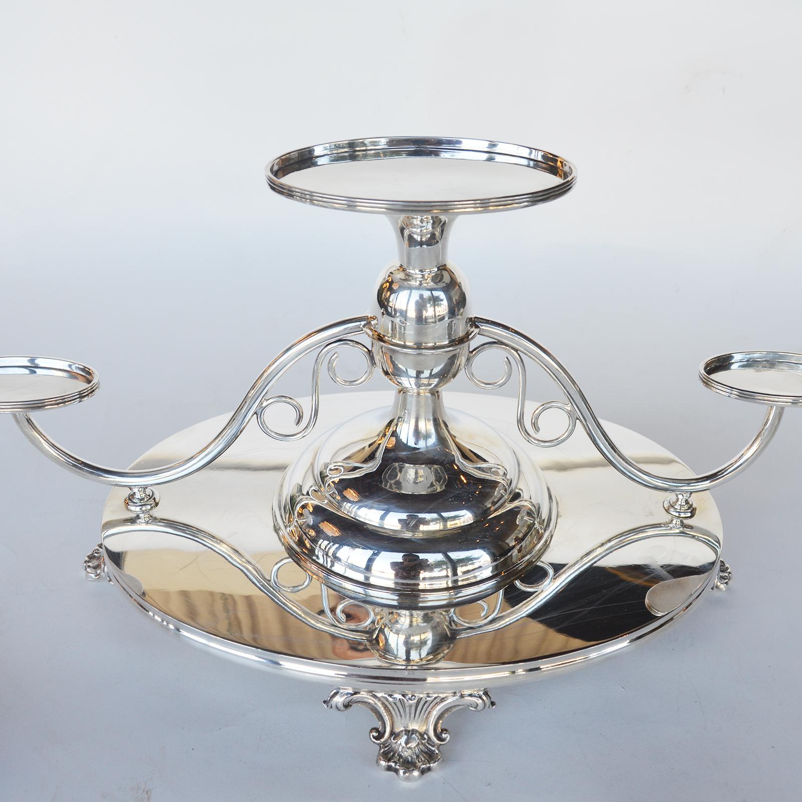 Silver Center Table Set, Late 19th Century For Sale 2