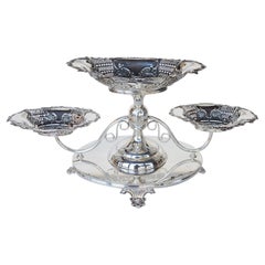 Antique Silver Center Table Set, Late 19th Century