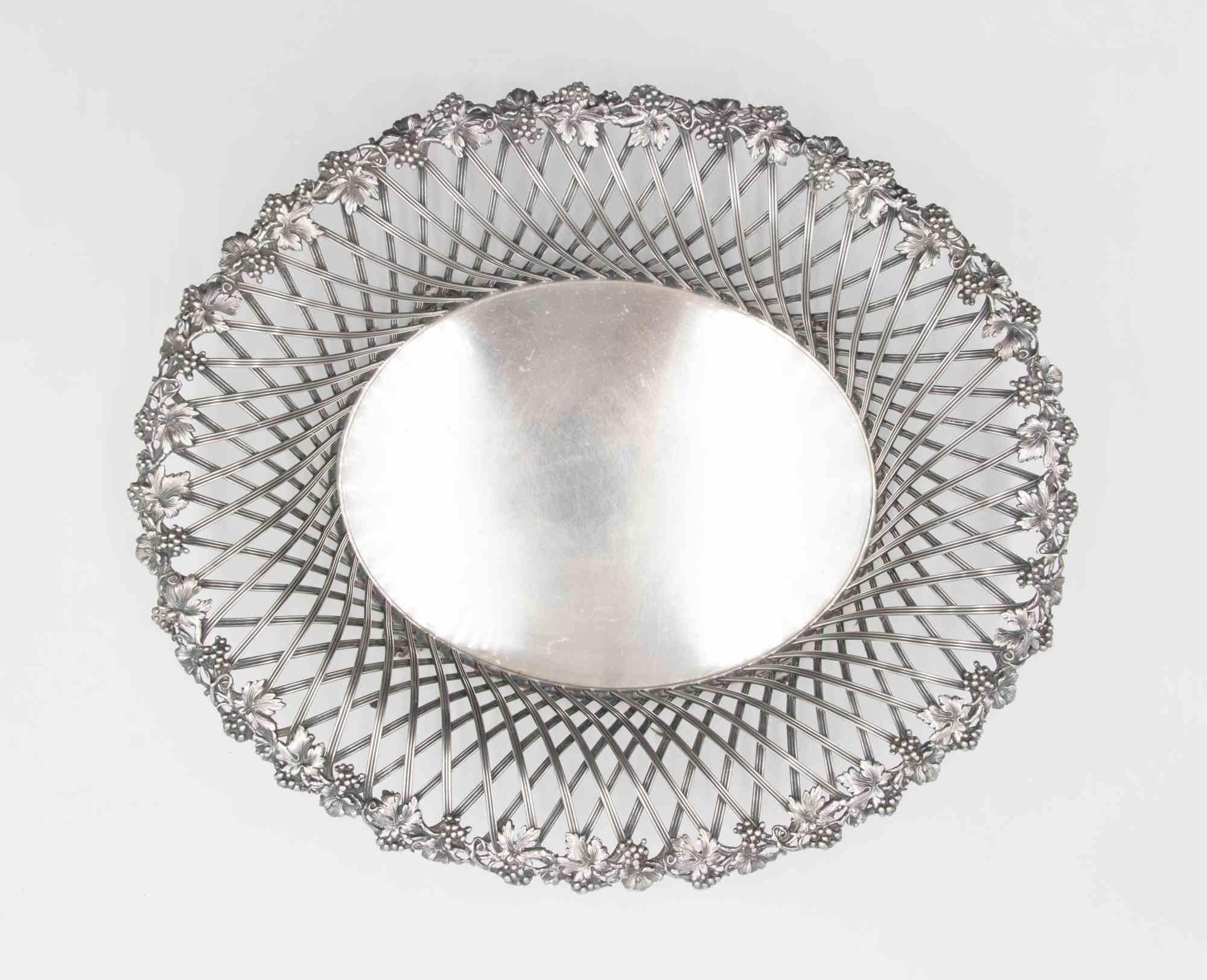 German Silver Centerpiece by De Vecchi Milano, Italy, mid-20th century For Sale