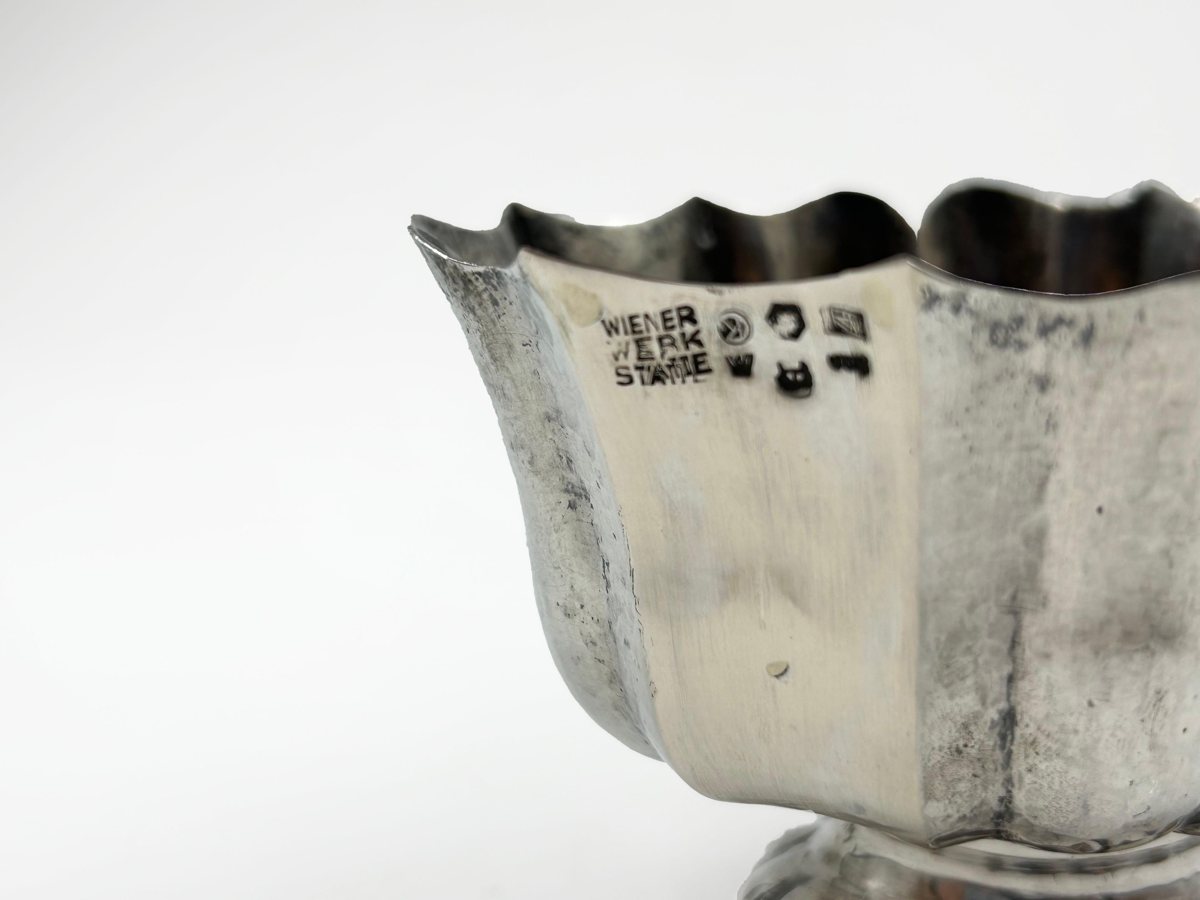 Austriaco Silver centerpiece by Josef Hoffmann for the Wiener Werkstatte in vendita