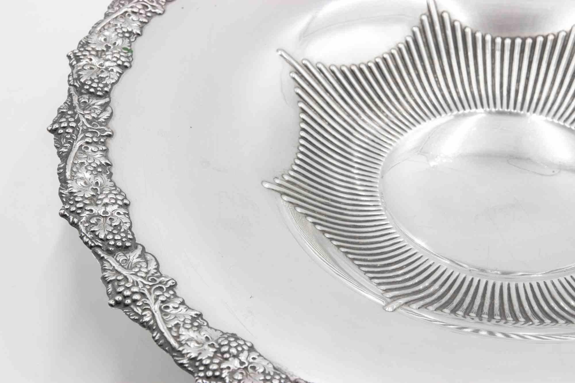 Tafelaufsatz aus Silber, Italien, Mitte des 20. Jahrhunderts (Deutsch) im Angebot