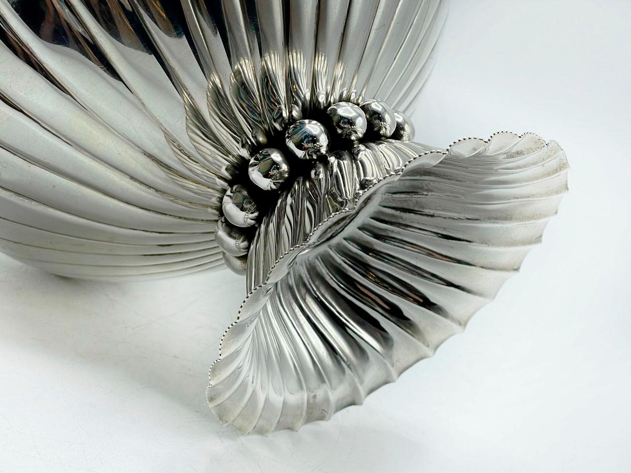 Silvered Silver centerpiece Josef Hoffmann for Wiener Werkstatte For Sale