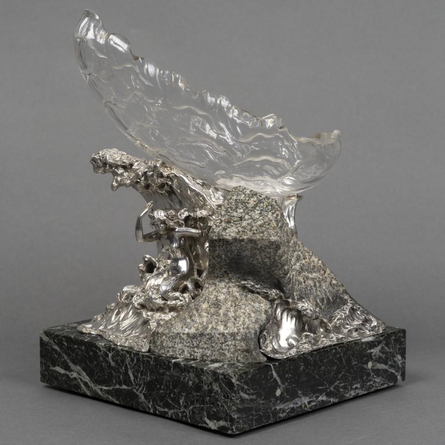 Français Centre de table The Wave par AUGER, successeur de FROMENT MEURICE XXe en vente