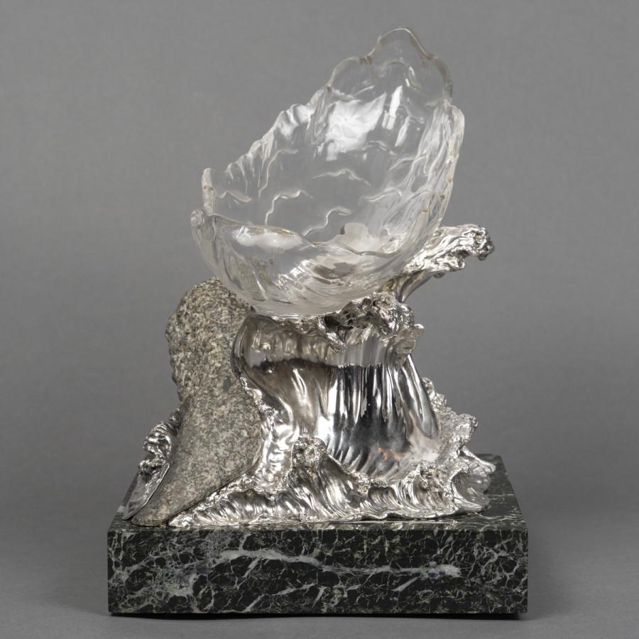 20ième siècle Centre de table The Wave par AUGER, successeur de FROMENT MEURICE XXe en vente