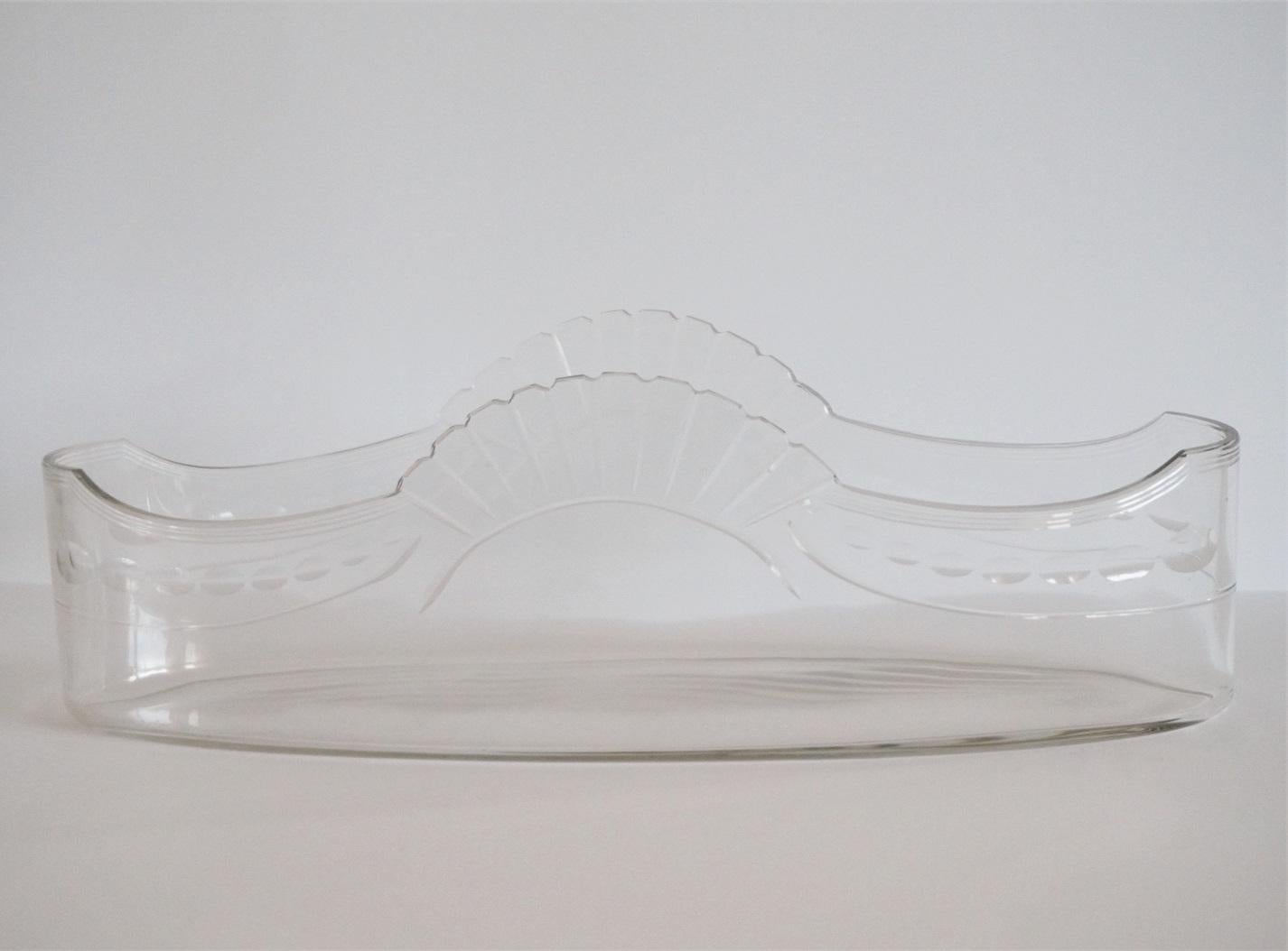 Centro de mesa de plata con forro original de cristal tallado, Austria, 1900-1910 en venta 2