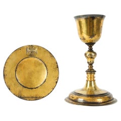 Silberner Kelch und Patene, Europa, 1750
