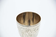 Silver chalice with floral motifs