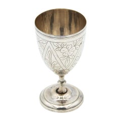 Silver chalice with floral motifs
