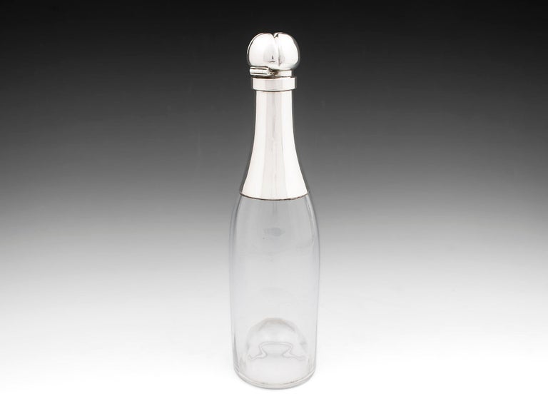 Silver Champagne Bottle Decanter 19th Century For Sale at 1stDibs