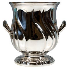Antique Silver Champagne Cooler In Tulip Shape, Wilkens & Sons Germany, 1919