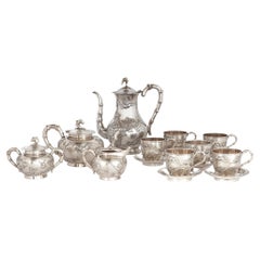 Antique Silver Chinese Export Tea and Coffee Service, by Tuck Chang & Co., Shanghai