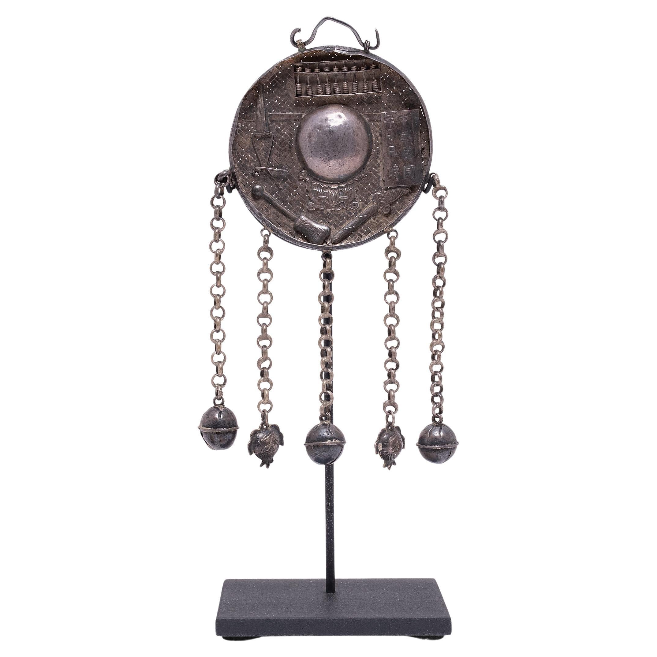 Silver Chinese Merchant's Charm with Bells, c. 1900
