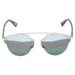 Silver Christian Dior Aviator Sunglasses