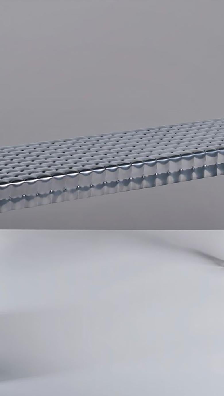 Modern Silver/ Chrome Pressure Bench by Tim Teven