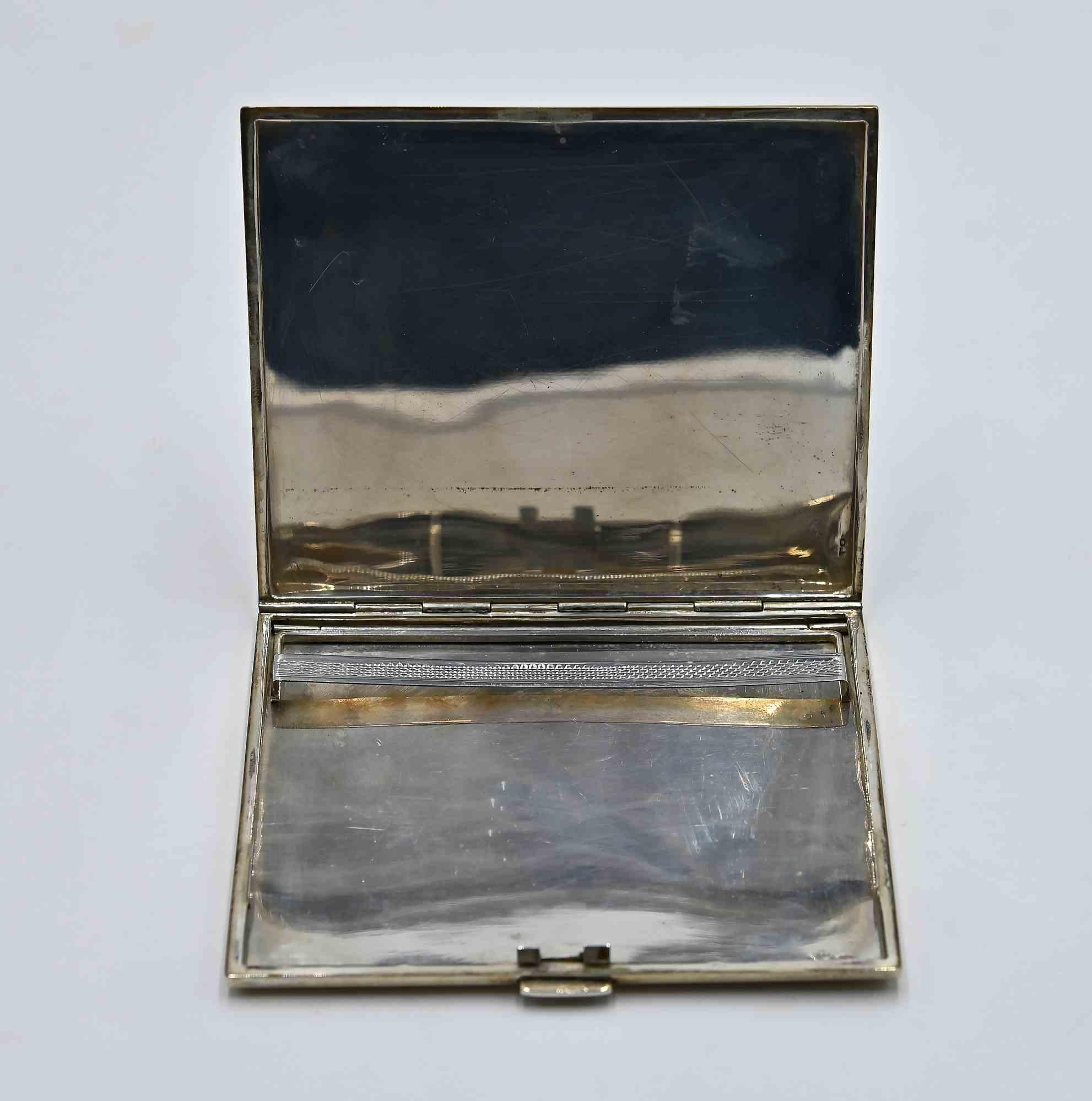 Europeo Portasigarette in argento, inizio XX secolo in vendita