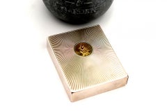 Silver cigarette box with reliefs