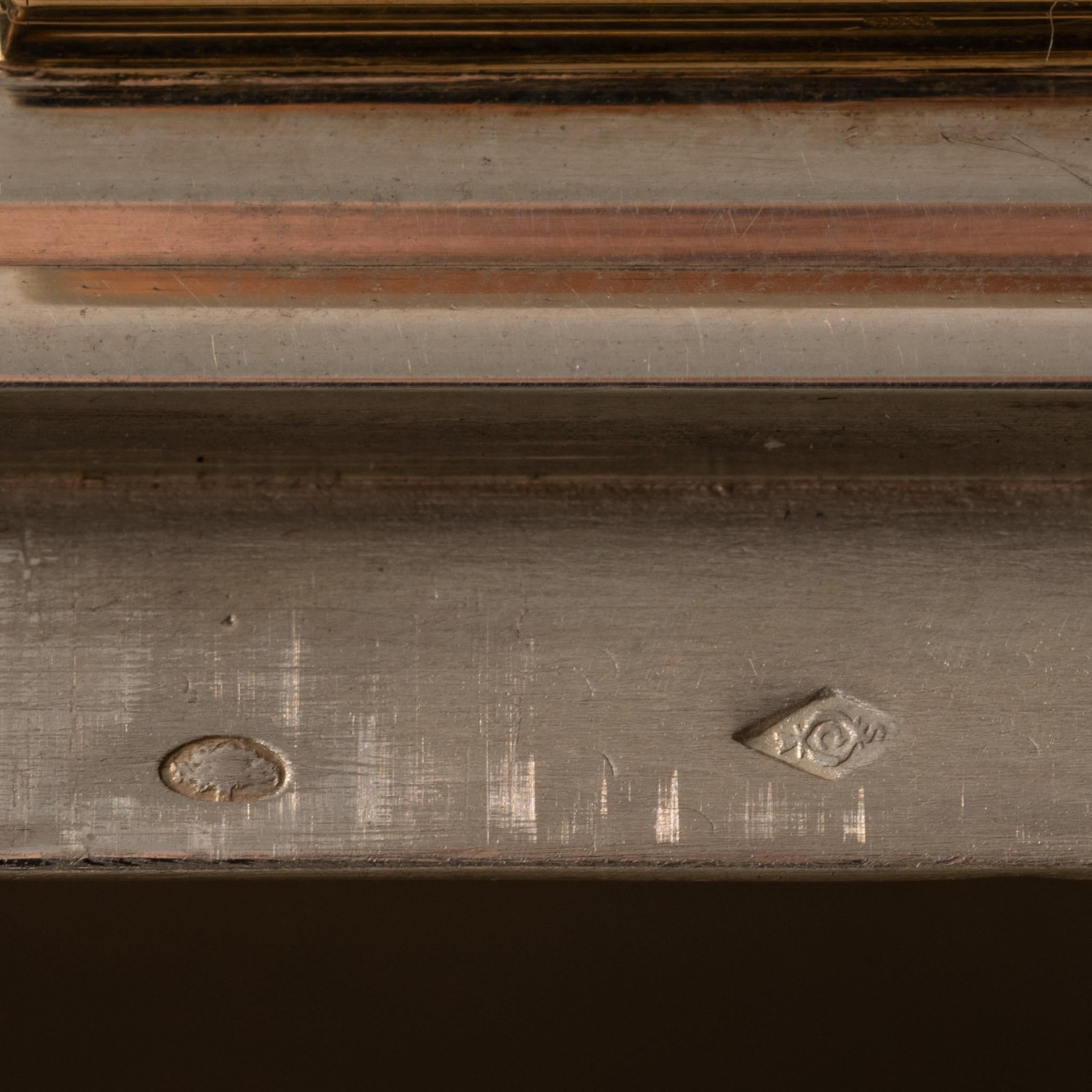 Portasigarette e portacipria in argento di Cartier, circa 1950 in vendita 11