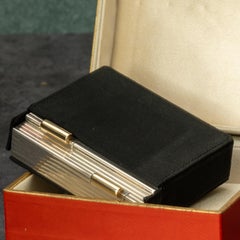 Silver Cigarette Case and Powder Compact by Cartier, Circa 1950