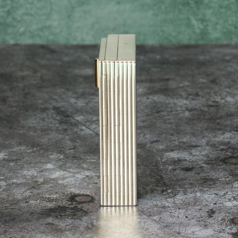 Silver Cigarette Case and Powder Compact by Cartier, Circa 1950