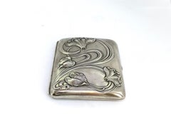 Silver Cigarette Case Art Nouveau