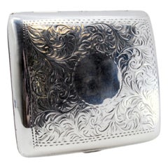 Silver cigarette case engraved both sides with monogram
holder Silver cigarette case engraved both sides with monogram
holder