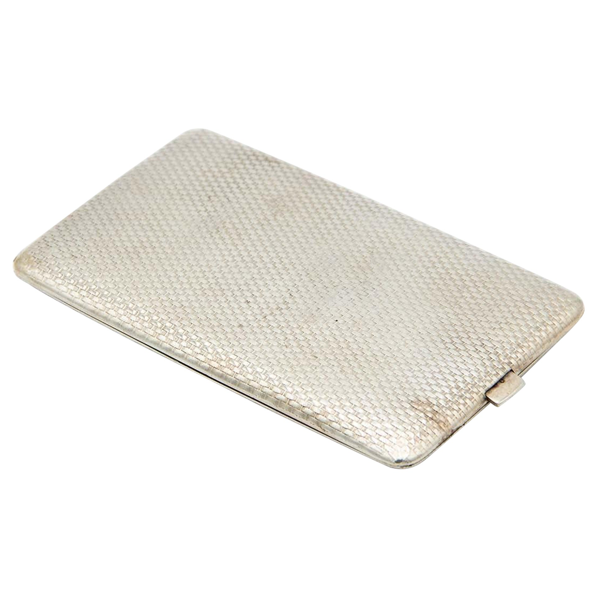 Silver cigarette case with reliefs