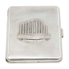 Silver cigarette case with reliefs of the temple of Diana